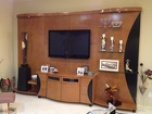 Wood and Stone Sculpture on Pedestal - Left side of Wall Unit
